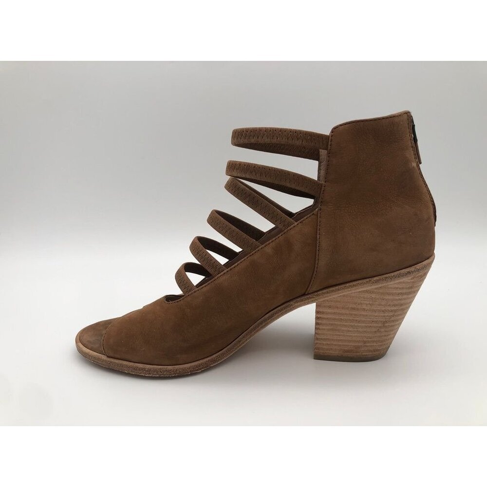 Eileen Fisher James Strappy Sandals Tan Light Brown Open Toe Zip Back Women's 9 - Picture 2 of 8